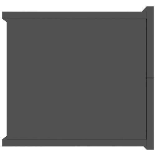 Sengeborde 2 stk. 40x30x30 cm konstrueret træ sort højglans