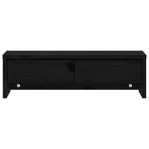 Skærmholder 50x27x15 cm massivt fyrretræ sort