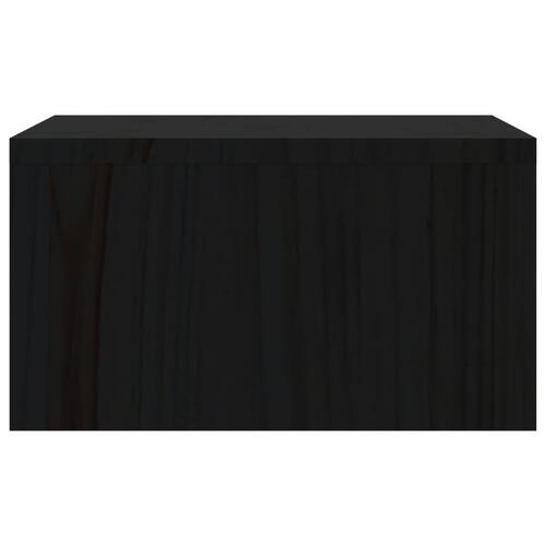 Skærmholder 50x27x15 cm massivt fyrretræ sort