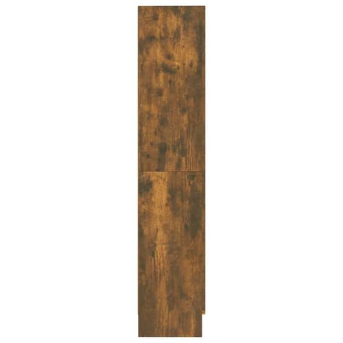 Bogreol 82,5x30,5x150 cm konstrueret træ røget egetræ