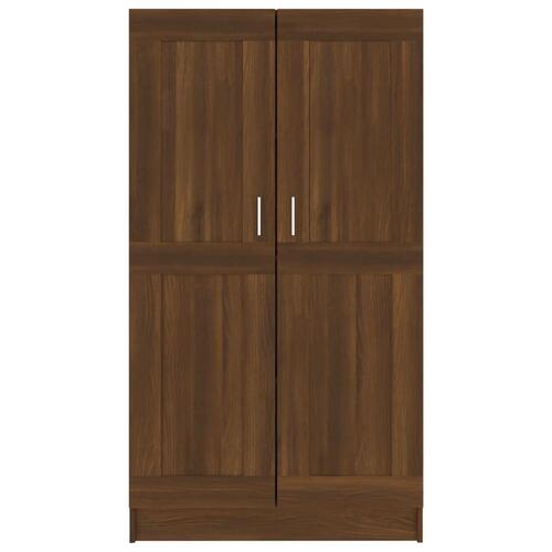 Bogreol 82,5x30,5x150 cm konstrueret træ brun egetræ