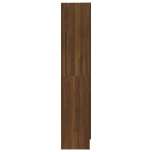 Bogreol 82,5x30,5x150 cm konstrueret træ brun egetræ