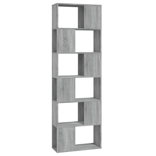 Bogreol/rumdeler 60x24x186 cm grå sonoma-eg