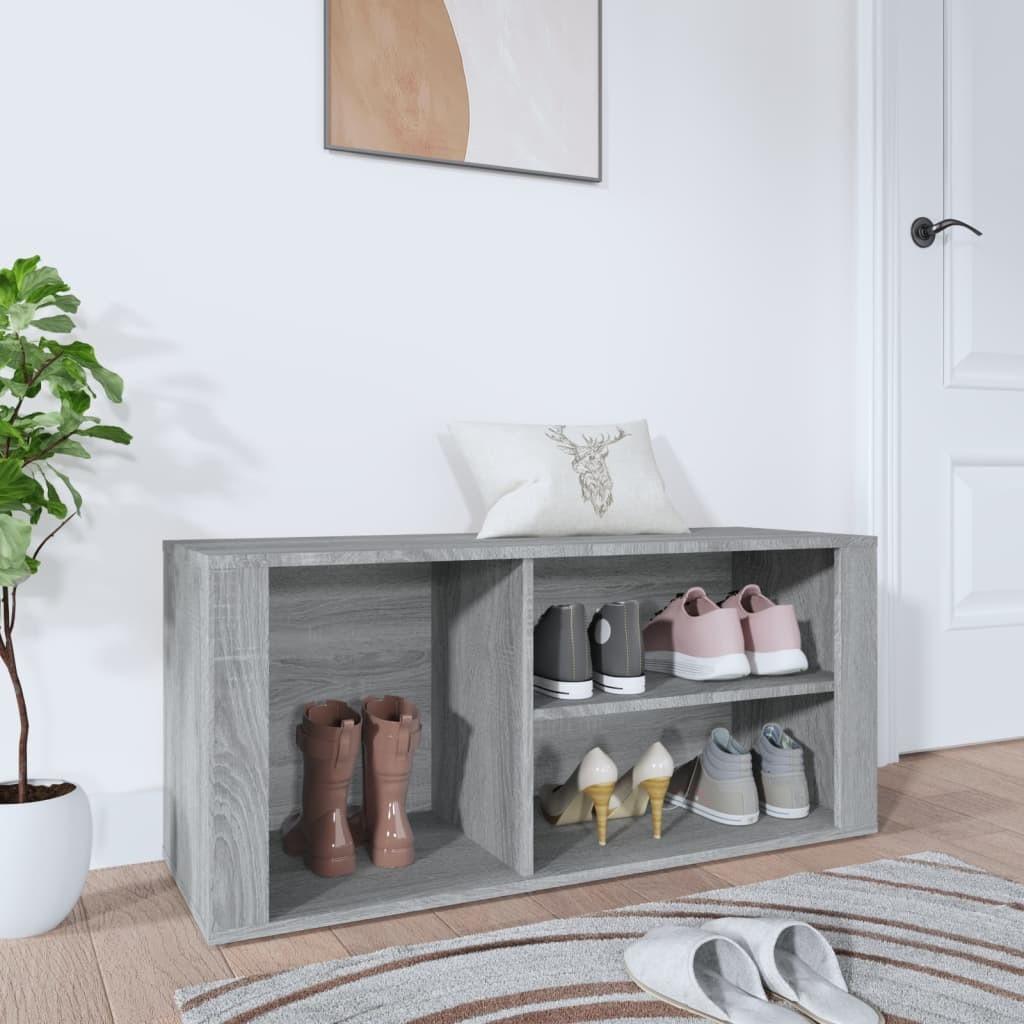 Skoskab 100x35x45 cm konstrueret træ grå sonoma-eg