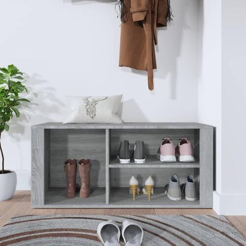 Skoskab 100x35x45 cm konstrueret træ grå sonoma-eg