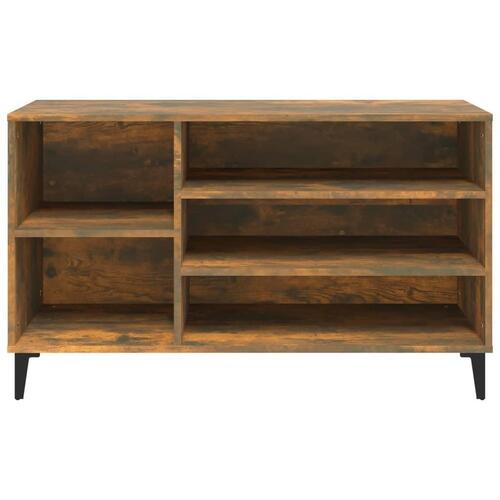 Skoskab 102x36x60 cm konstrueret træ røget egetræsfarve