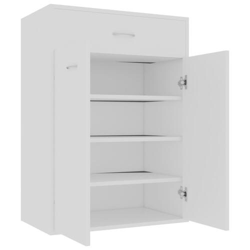 Skoskab 60x35,5x84 cm konstrueret træ hvid