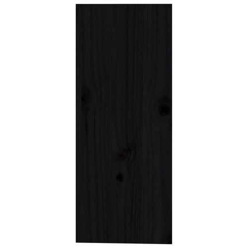 Vinreol 62x25x62 cm massivt fyrretræ sort