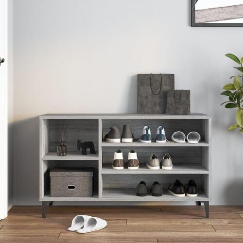 Skoskab 102x36x60 cm konstrueret træ grå sonoma-eg
