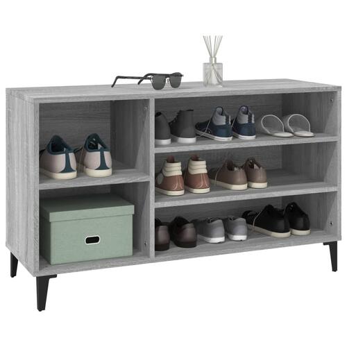 Skoskab 102x36x60 cm konstrueret træ grå sonoma-eg