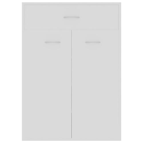 Skoskab 60x35,5x84 cm konstrueret træ hvid