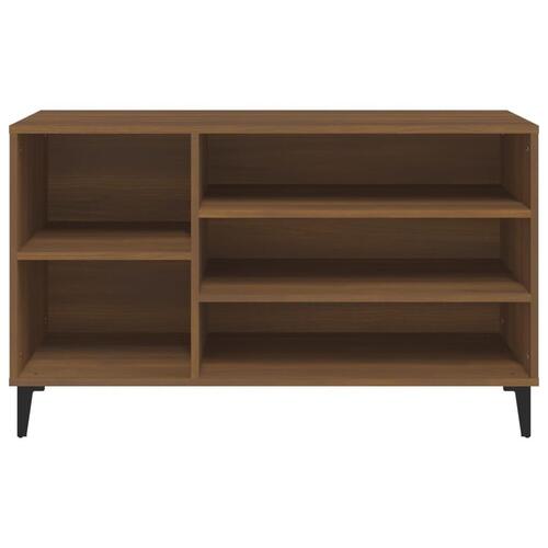 Skoskab 102x36x60 cm konstrueret træ brun egetræ