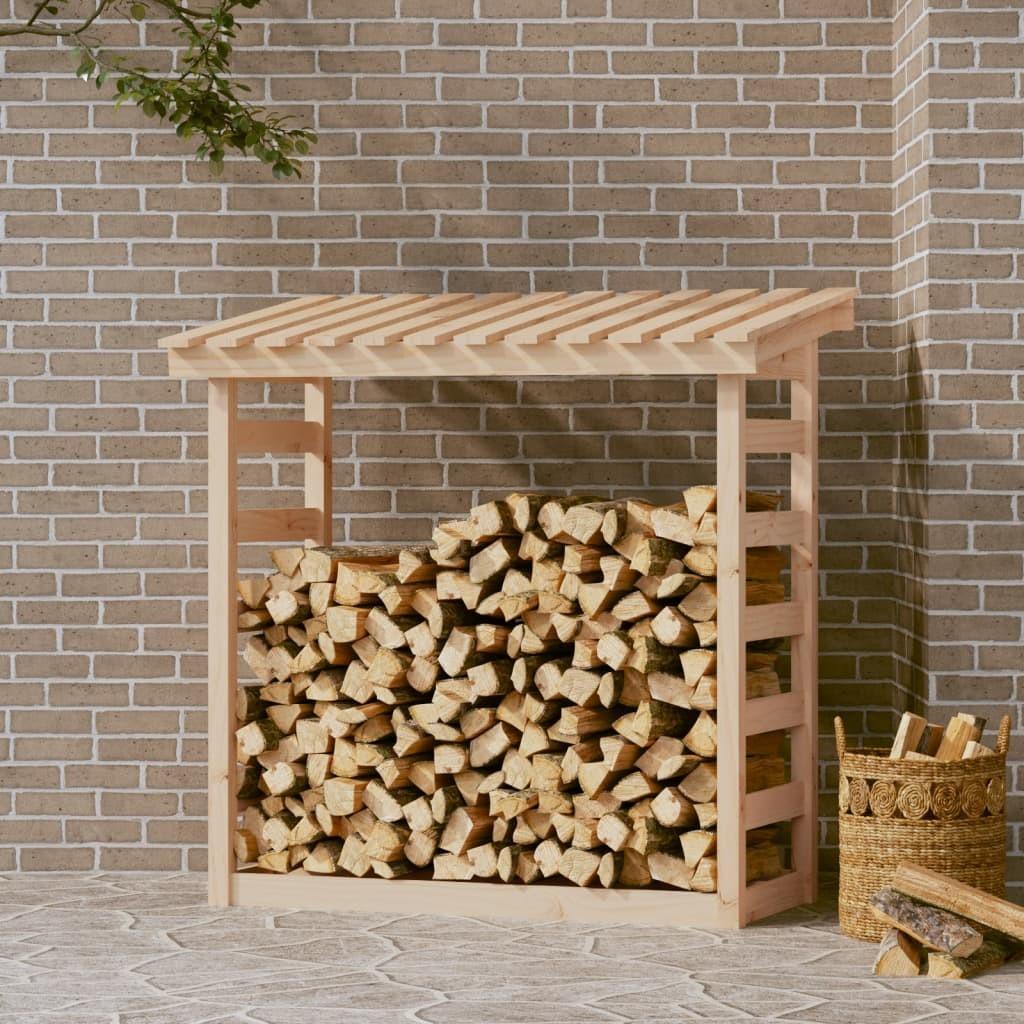 Brændestativ 108x64,5x110 cm massivt fyrretræ