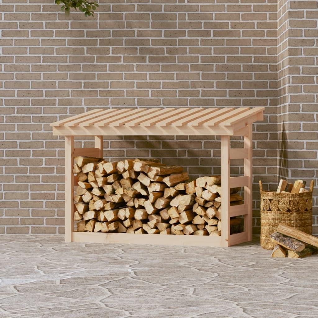 Brændestativ 108x64,5x78 cm massivt fyrretræ