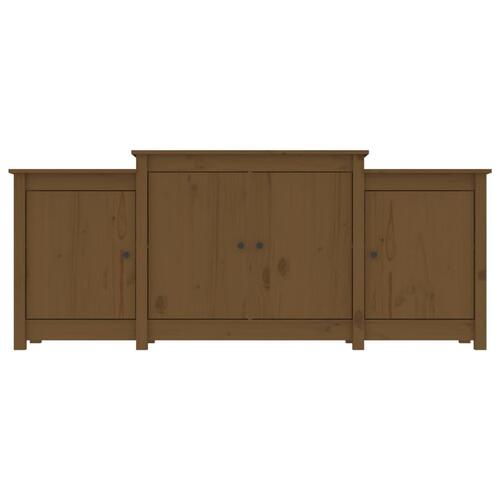 Skænk 164x37x68 cm massivt fyrretræ gyldenbrun