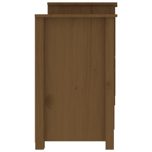 Skænk 164x37x68 cm massivt fyrretræ gyldenbrun