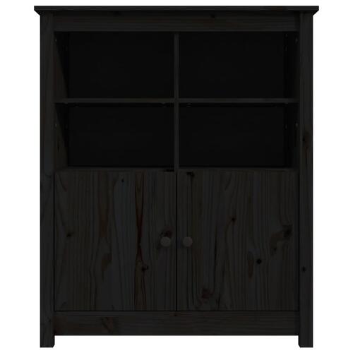 Skænk 83x41,5x100 cm massivt fyrretræ sort