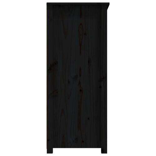 Skænk 83x41,5x100 cm massivt fyrretræ sort