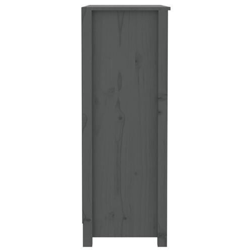 Bogreol 80x35x97 cm massivt fyrretræ grå