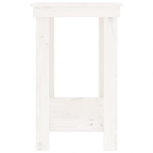 Arbejdsbord 80x50x80 cm massivt fyrretræ hvid
