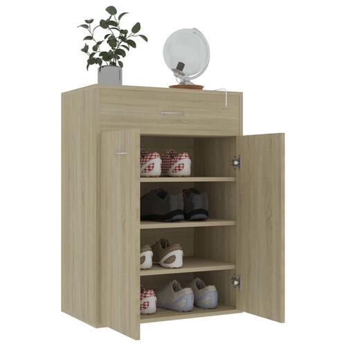 Skoskab 60x35x84 cm konstrueret træ sonoma-eg