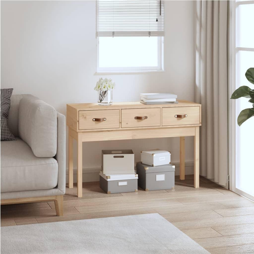 Konsolbord 114x40x75 cm massivt fyrretræ