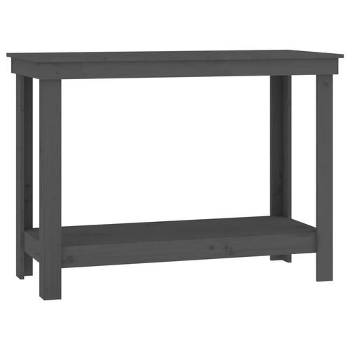 Arbejdsbord 110x50x80 cm massivt fyrretræ grå
