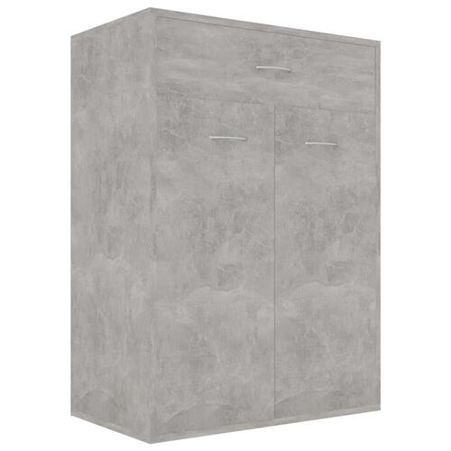 Skoskab 60x35x84 cm konstrueret træ betongrå