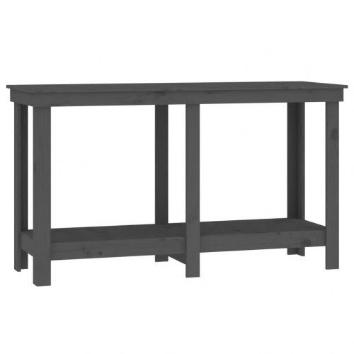 Arbejdsbord i massivt fyrretræ - 140 × 50 × 80 cm, grå