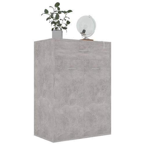 Skoskab 60x35x84 cm konstrueret træ betongrå