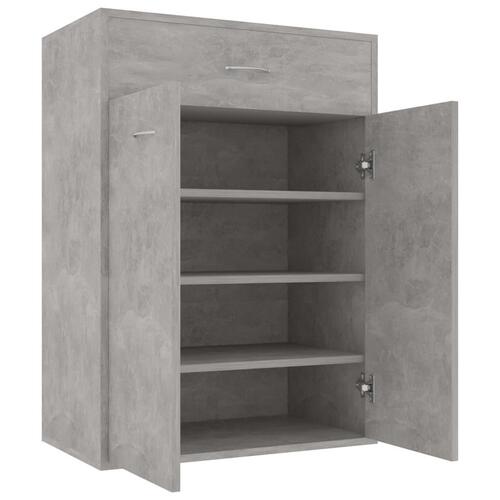 Skoskab 60x35x84 cm konstrueret træ betongrå