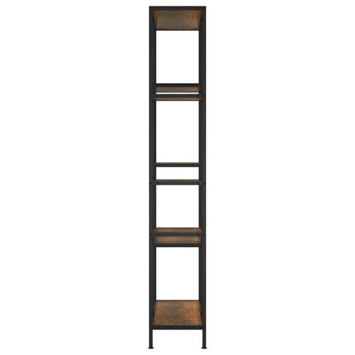 Bogreol 80x30x180 cm stål og konstrueret træ