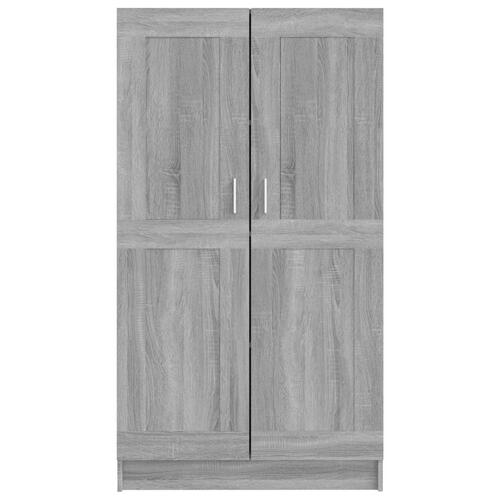 Bogreol 82,5x30,5x150 cm konstrueret træ grå sonoma-eg