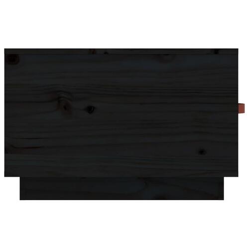 Sofabord 60x53x35 cm massivt fyrretræ sort