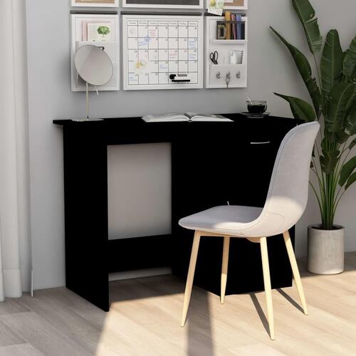 Skrivebord 100x50x76 cm konstrueret træ sort