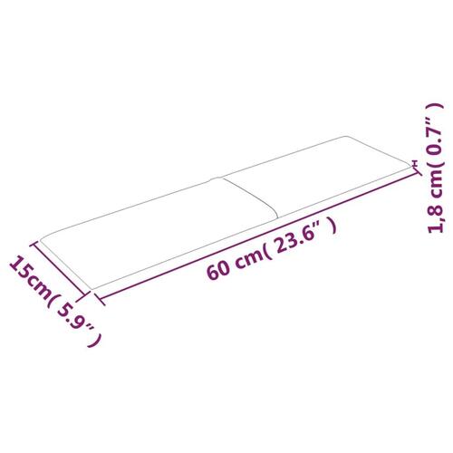 Vægpaneler 12 stk. 60x15 cm 1,08 m² stof grøn