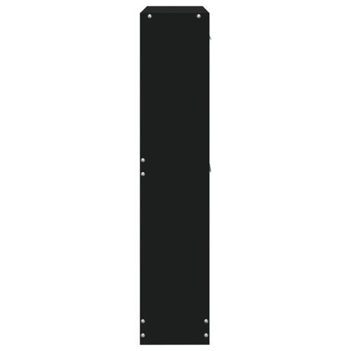 Skoskab 59x17x81 cm konstrueret træ sort