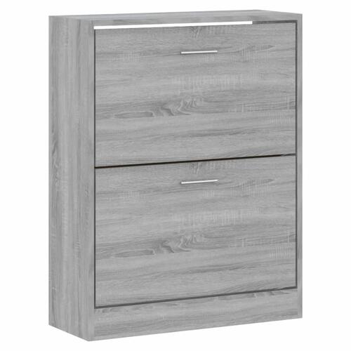 Skoskab 63x24x81 cm konstrueret træ grå sonoma-eg
