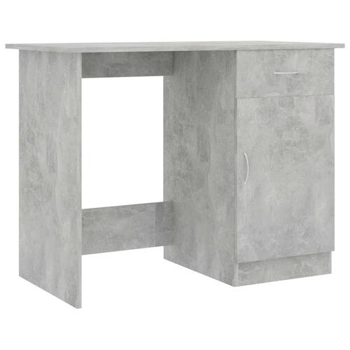 Skrivebord 100x50x76 cm konstrueret træ betongrå