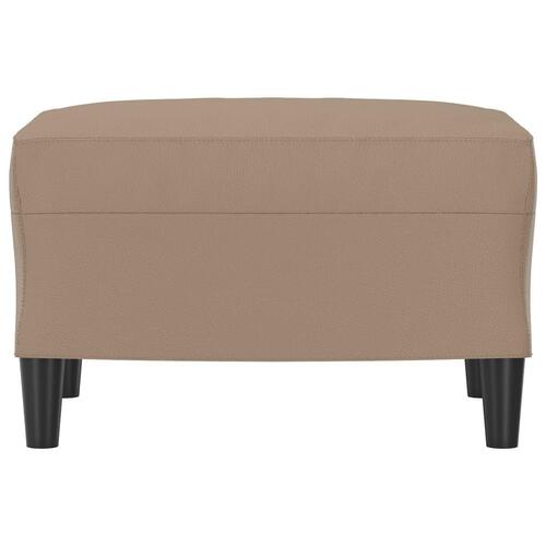 Fodskammel 60x50x41 cm kunstlæder cappuccino