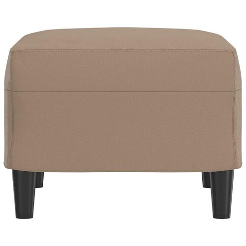 Fodskammel 60x50x41 cm kunstlæder cappuccino