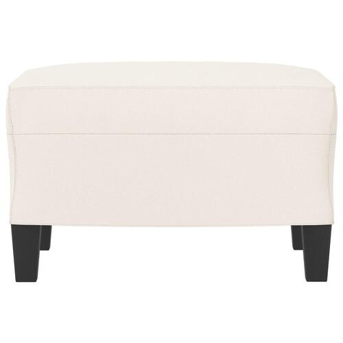 Fodskammel 60x50x41 cm kunstlæder cremefarvet