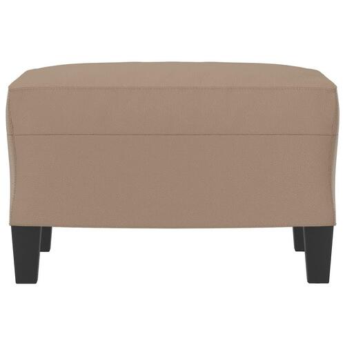 Fodskammel 60x50x41 cm kunstlæder cappuccino