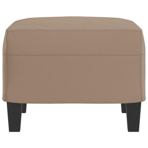 Fodskammel 60x50x41 cm kunstlæder cappuccino