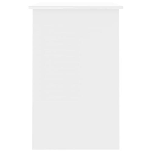 Skrivebord 100x50x76 cm konstrueret træ hvid højglans