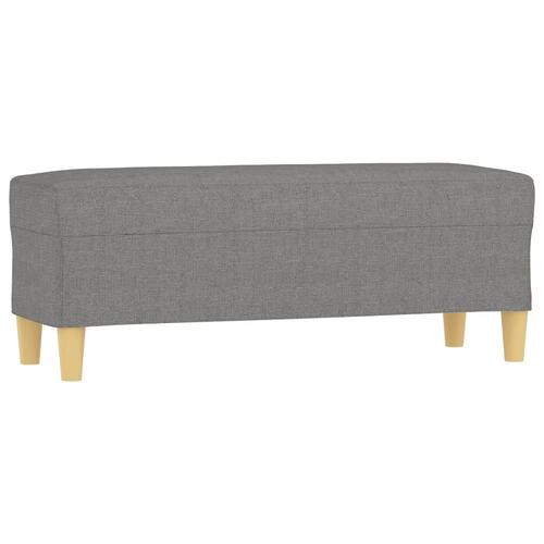 Bænk 100x35x41 cm stof mørkegrå