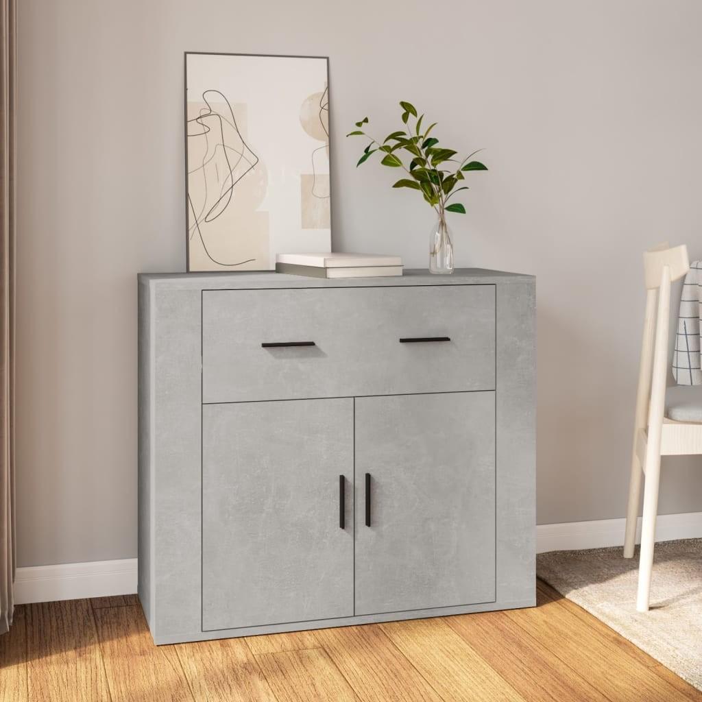 Skænk 80x33x70 cm konstrueret træ betongrå