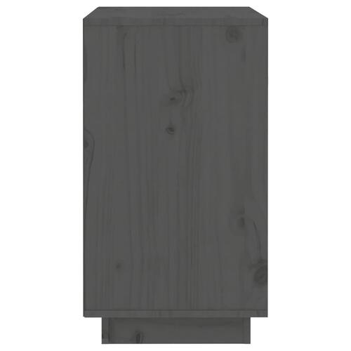 Vinreol 55,5x34x61 cm massivt fyrretræ grå