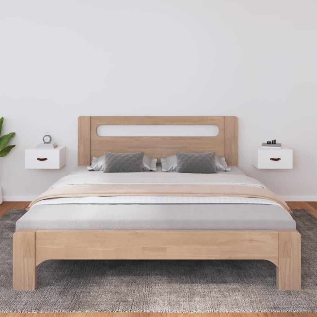 Væghængte sengeborde 2 stk. 40x29,5x22 cm hvid billede