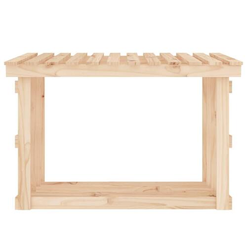 Brændestativ 108x64,5x77 cm massivt fyrretræ
